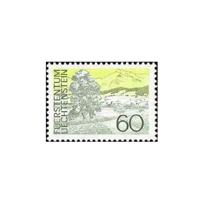 1 عدد تمبر سری پستی - مناظر - 60- لیختنشتاین 1973