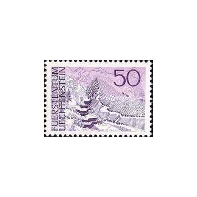 1 عدد تمبر سری پستی - مناظر - 50- لیختنشتاین 1973