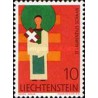 1 عدد تمبر سری پستی - قدیسین - 10- لیختنشتاین 1967