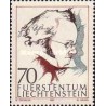 1 عدد تمبر دویستمین سالگرد تولد فرانتس شوبرت - آهنگساز - لیختنشتاین 1997
