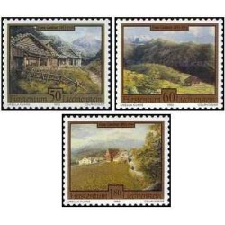 3 عدد تمبر تابلوهای نقاشی - لیختنشتاین 1993