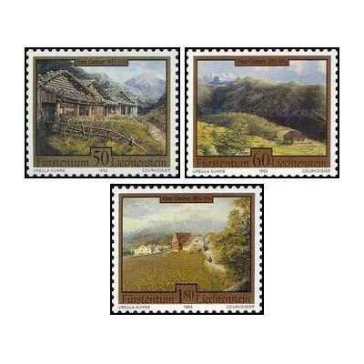 3 عدد تمبر تابلوهای نقاشی - لیختنشتاین 1993