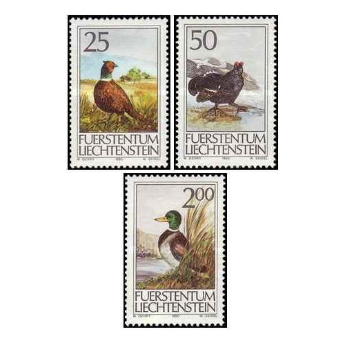 3 عدد تمبر پرندگان - شکار- لیختنشتاین 1990 3 عدد تمبر پرندگان - شکار- لیختنشتاین 1990