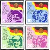 4 عدد  تمبر سی امین سالگرد آلمان دموکراتیک - جمهوری دموکراتیک آلمان 1979