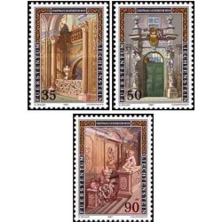3 عدد تمبر کاخ لیختن اشتاین وین - لیختنشتاین 1987