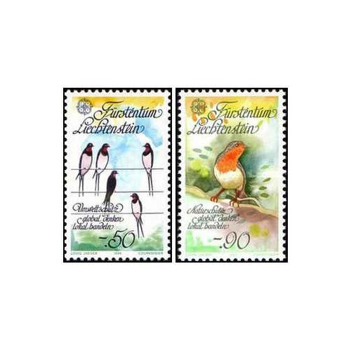 2 عدد تمبر مشترک اروپا - Europa Cept- حفاظت از طبیعت - لیختنشتاین 1986 2 عدد تمبر مشترک اروپا - Europa Cept- حفاظت از طبیعت - لیختنشتاین 1986