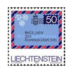 1 عدد تمبر سال جهانی ارتباطات  - لیختنشتاین 1983