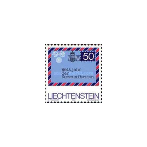 1 عدد تمبر سال جهانی ارتباطات  - لیختنشتاین 1983