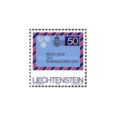 1 عدد تمبر سال جهانی ارتباطات  - لیختنشتاین 1983