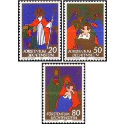 3 عدد تمبر کریستمس - لیختنشتاین 1981