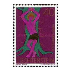 1 عدد تمبر سری پستی - مقدسین - لیختنشتاین 1971