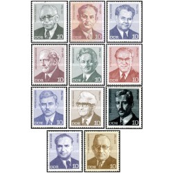 11 عدد  تمبر  شخصیت های جنبش کارگری - جمهوری دموکراتیک آلمان 1974