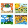 4 عدد تمبر روز  مراقبت از زمین کودکان - نقاشی - آمریکا 1995