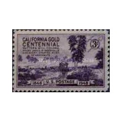 1 عدد تمبر صدمین سالگرد هجوم طلا در کالیفرنیا - آمریکا 1948