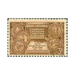 1 عدد تمبر صدمین سالگرد ورود به سرزمین هند - آمریکا 1948