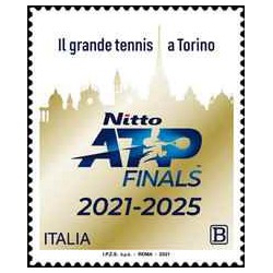 1 عدد تمبر نیتو ATP فینال - تنیس عالی در تورین - خودچسب-  ایتالیا 2021 ارزش روی تمبر 1.1 یورو