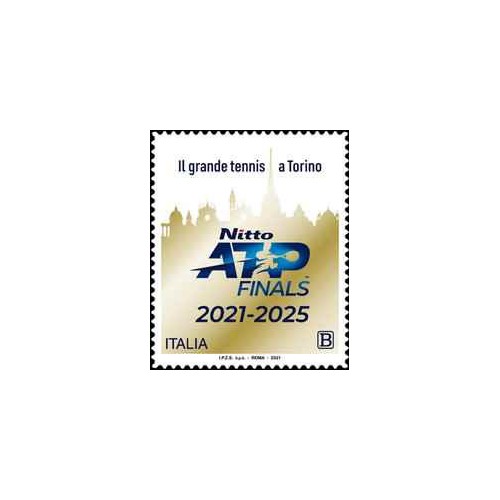 1 عدد تمبر نیتو ATP فینال - تنیس عالی در تورین - خودچسب-  ایتالیا 2021 ارزش روی تمبر 1.1 یورو