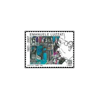 1 عدد تمبر صدمین سالگرد تولد امانوئل لوزاتی - هنرمند - خودچسب-  ایتالیا 2021 ارزش روی تمبر 1.1 یورو