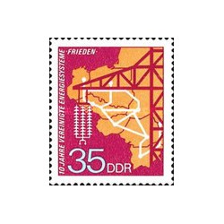 1 عدد  تمبر دهمین سالگرد سیستم انرژی "فریدن" - جمهوری دموکراتیک آلمان 1973