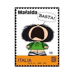 1 عدد تمبر کاراکتر مافالدا- خودچسب-  ایتالیا 2021 ارزش روی تمبر 1.1 یورو