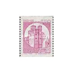 1 عدد تمبر سری پستی قلعه ها - تمبر رولی (Coil) - 500 لیر -  ایتالیا 1988