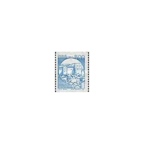 1 عدد تمبر سری پستی قلعه ها - تمبر رولی (Coil) - 500 لیر -  ایتالیا 1988
