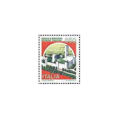 1 عدد تمبر سری پستی قلعه ها - 650 لیر -  ایتالیا 1986
