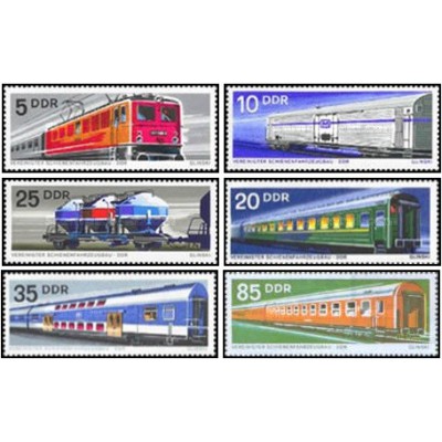 6 عدد  تمبرقطارها - جمهوری دموکراتیک آلمان 1973