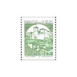 1 عدد تمبر سری پستی قلعه ها - تمبر رولی (Coil) - 450 لیر -  ایتالیا 1985