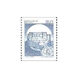 1 عدد تمبر سری پستی قلعه ها - تمبر رولی (Coil) - 50 لیر -  ایتالیا 1985