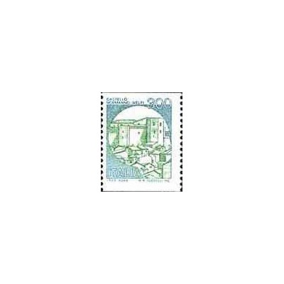 1 عدد تمبر سری پستی قلعه ها - تمبر رولی (Coil) - 300 لیر -  ایتالیا 1981