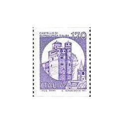 1 عدد تمبر سری پستی قلعه ها - تمبر رولی (Coil) - 170 لیر -  ایتالیا 1980