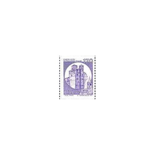 1 عدد تمبر سری پستی قلعه ها - تمبر رولی (Coil) - 170 لیر -  ایتالیا 1980