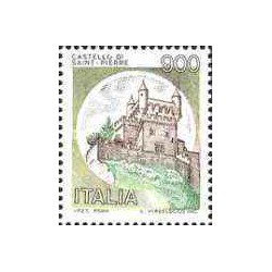 1 عدد تمبر سری پستی قلعه ها  - 900 لیر -  ایتالیا 1980