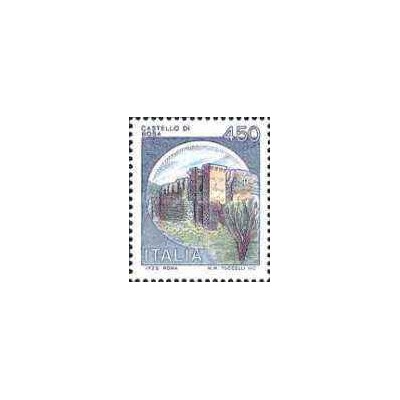1 عدد تمبر سری پستی قلعه ها  - 450 لیر -  ایتالیا 1980