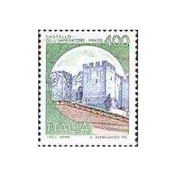 1 عدد تمبر سری پستی قلعه ها  - 400 لیر -  ایتالیا 1980