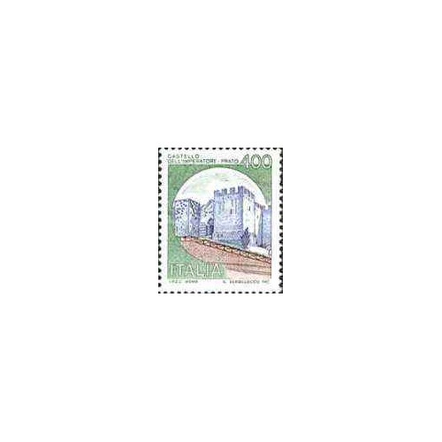 1 عدد تمبر سری پستی قلعه ها  - 400 لیر -  ایتالیا 1980