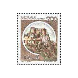 1 عدد تمبر سری پستی قلعه ها  - 200 لیر -  ایتالیا 1980