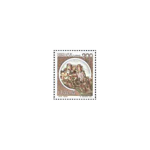 1 عدد تمبر سری پستی قلعه ها  - 200 لیر -  ایتالیا 1980
