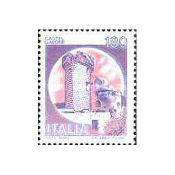 1 عدد تمبر سری پستی قلعه ها  - 180 لیر -  ایتالیا 1980