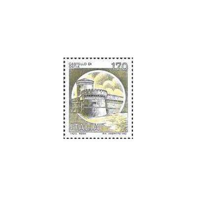 1 عدد تمبر سری پستی قلعه ها  - 170 لیر -  ایتالیا 1980