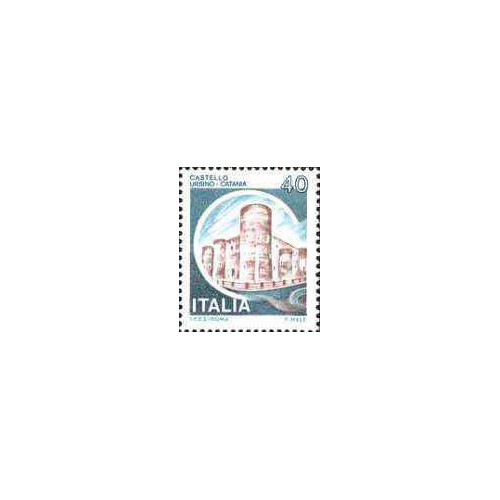 1 عدد تمبر سری پستی قلعه ها  - 40 لیر -  ایتالیا 1980