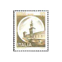 1 عدد تمبر سری پستی قلعه ها  - 10 لیر -  ایتالیا 1980