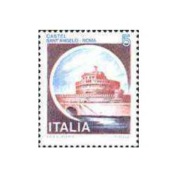 1 عدد تمبر سری پستی قلعه ها  - 5 لیر -  ایتالیا 1980
