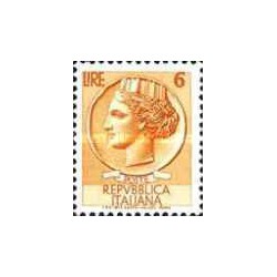 1 عدد تمبر سری پستی - سکه سیراکوسی - 6  -  ایتالیا 1957