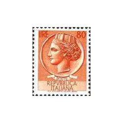 1 عدد تمبر سری پستی - سکه سیراکوسی - 80  -  ایتالیا 1955