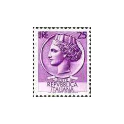 1 عدد تمبر سری پستی - سکه سیراکوسی - 25  -  ایتالیا 1955