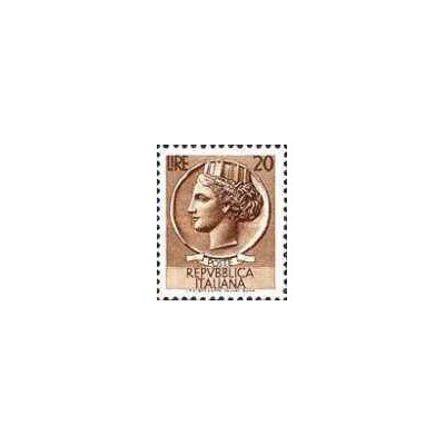 1 عدد تمبر سری پستی - سکه سیراکوسی - 20  -  ایتالیا 1955