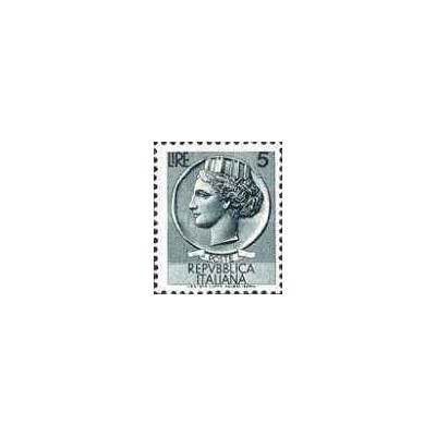 1 عدد تمبر سری پستی - سکه سیراکوسی - 5  -  ایتالیا 1955