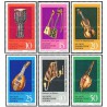 6 عدد  تمبر آلات موسیقی عامیانه - جمهوری دموکراتیک آلمان 1971